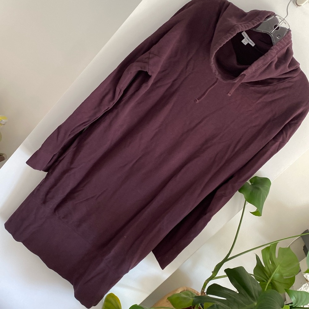 JAMES PERSE STANDARD funnel neck cowl sweater dress French terry sweatshirt 3